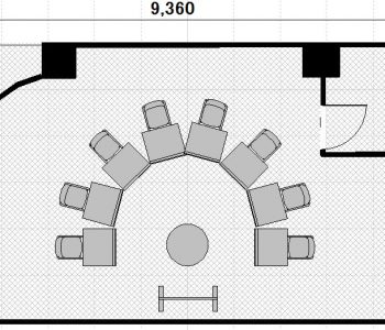 サークル形式 (最大8名収容)
