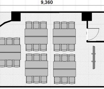 アイランド形式(3名掛け) 最大30名収容